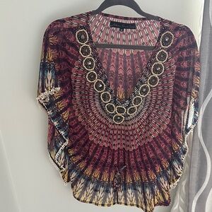 Catherine Malandrino Vibrant Patterned Blouse